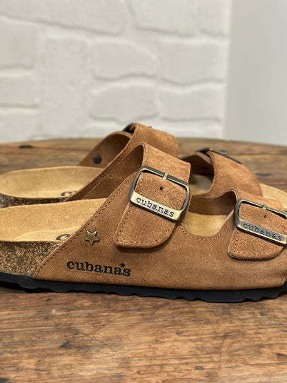 Nu-pieds CUBANAS marron clair femme