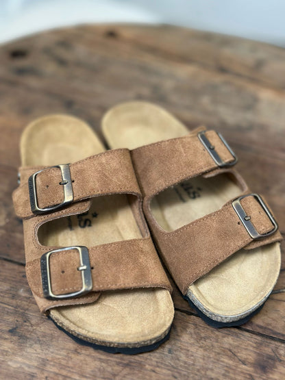 Nu-pieds CUBANAS marron clair femme
