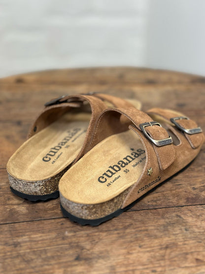 Nu-pieds CUBANAS marron clair femme