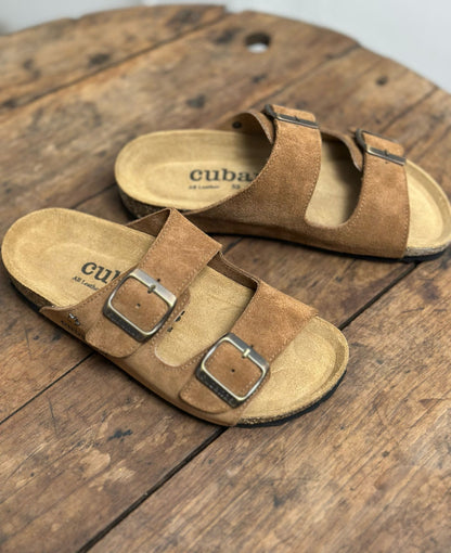 Nu-pieds CUBANAS marron clair femme