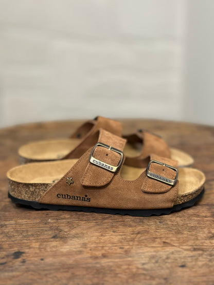 Nu-pieds CUBANAS marron clair femme