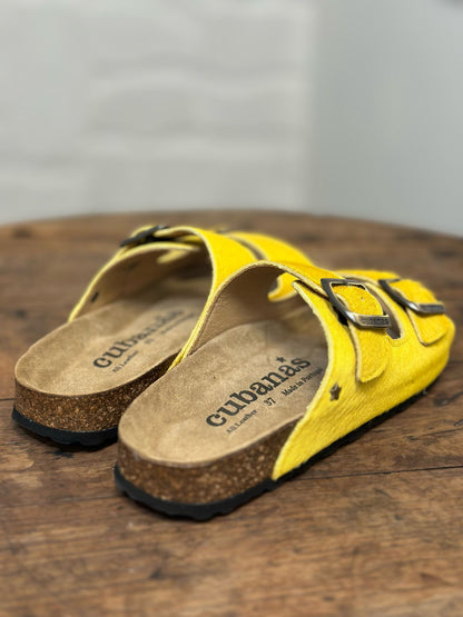 Nu-pieds CUBANAS Poilus jaune femme