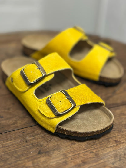 Nu-pieds CUBANAS Poilus jaune femme