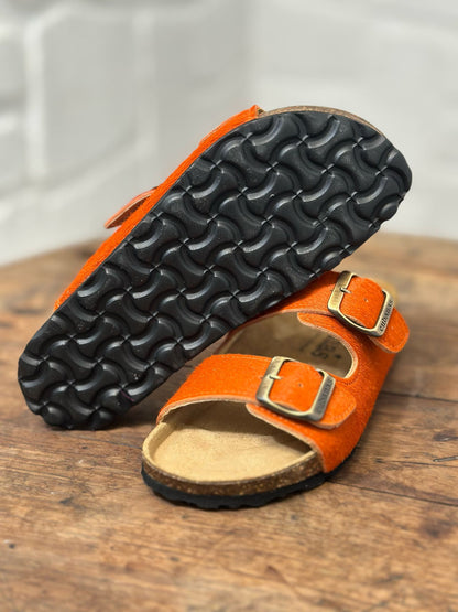 Nu-pieds CUBANAS Poilus orange femme