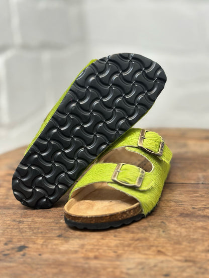 Nu-pieds CUBANAS Poilus vert femme