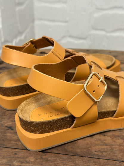 Nu-pieds PALOMITAS by PALOMA BARCELO ocre jaune femme