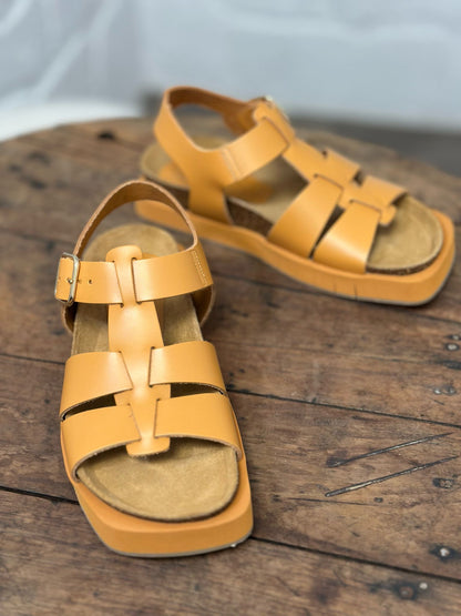 Nu-pieds PALOMITAS by PALOMA BARCELO ocre jaune femme