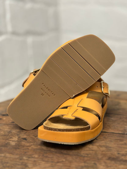 Nu-pieds PALOMITAS by PALOMA BARCELO ocre jaune femme