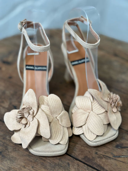 Nu-pieds à talons Angel Alarcon beige femme