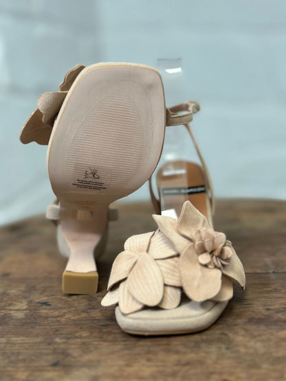 Nu-pieds à talons Angel Alarcon beige femme
