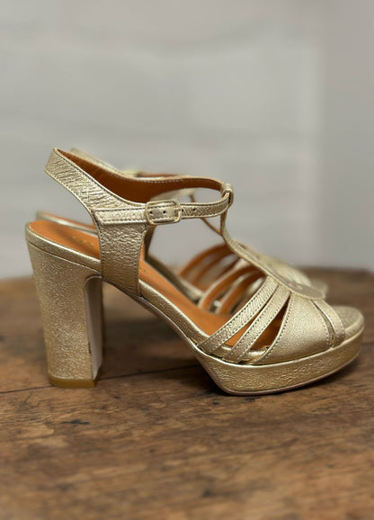 Nu-pieds à talons LES VENUES dorés Femme