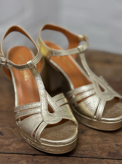Nu-pieds à talons LES VENUES dorés Femme