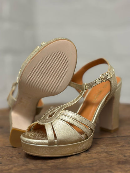 Nu-pieds à talons LES VENUES dorés Femme