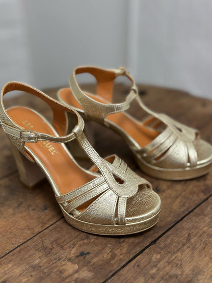 Nu-pieds à talons LES VENUES dorés Femme