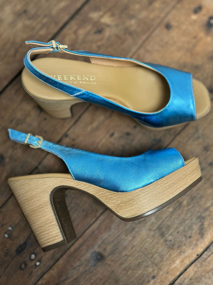 Nu-pieds à talons WEEK END by PEDRO MIRALLES Bleu