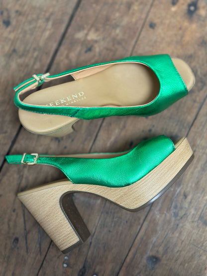 Nu-pieds à talons WEEK END by PEDRO MIRALLES Vert