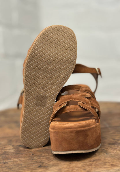 Nu-pieds compensés CAFE NOIR Marron femme
