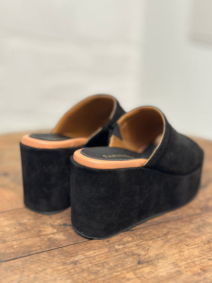 Nu-pieds compensés CAFE NOIR Noir femme
