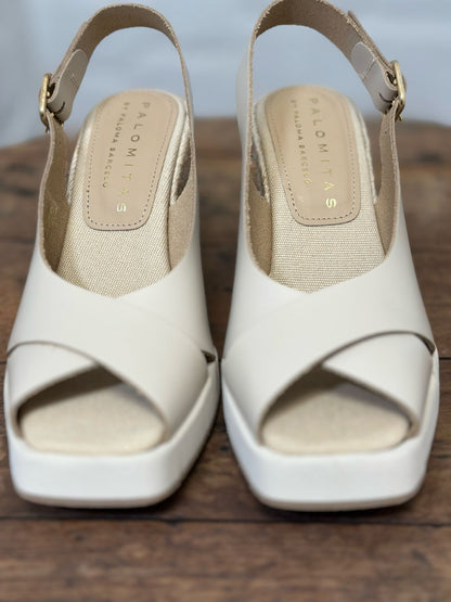 Nu-pieds compensés PALOMITAS by PALOMA BARCELO Beige femme