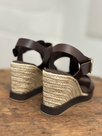 Nu-pieds compensés PALOMITAS by PALOMA BARCELO marron femme