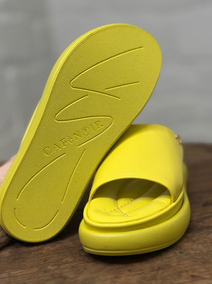 Nu-pieds plateforme CAFE NOIR Jaune femme