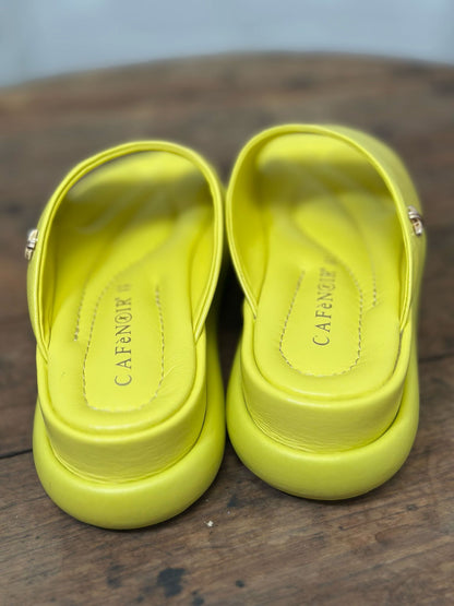 Nu-pieds plateforme CAFE NOIR Jaune femme