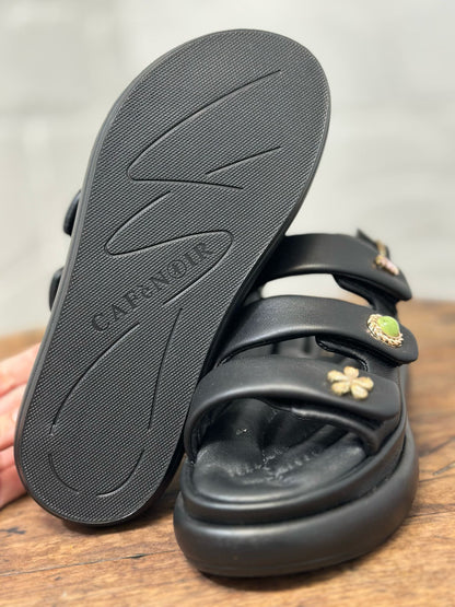 Nu-pieds plateforme CAFE NOIR Noir femme