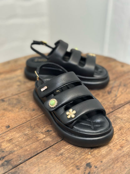 Nu-pieds plateforme CAFE NOIR Noir femme