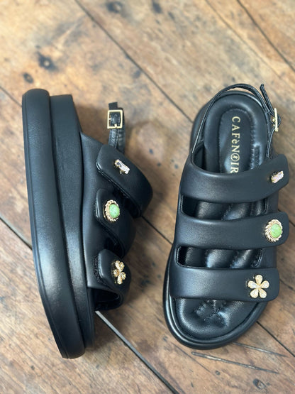 Nu-pieds plateforme CAFE NOIR Noir femme