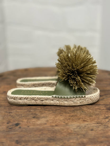 Nu-pieds pompon PALOMITAS by PALOMA BARCELO kaki femme
