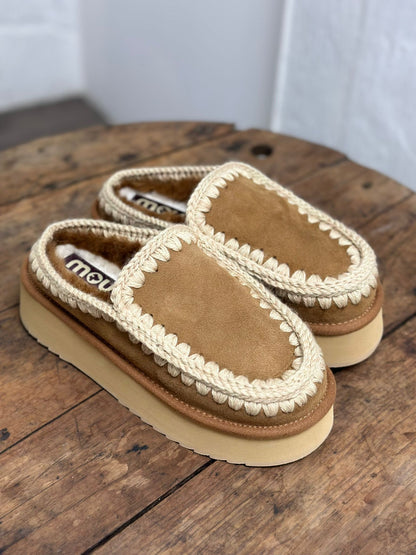 Sabot plateforme ESKIMO Cognac MOU