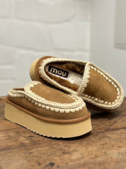 Sabot plateforme ESKIMO Cognac MOU