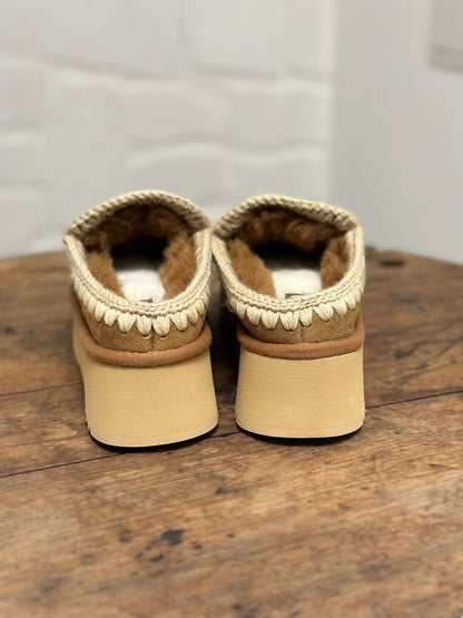 Sabot plateforme ESKIMO Cognac MOU